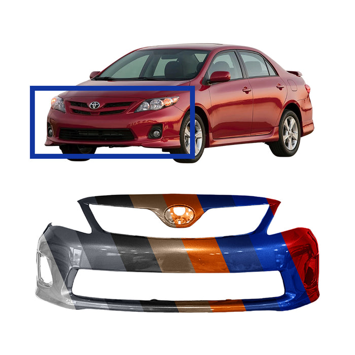 Toyota Corolla Base/L/CE/LE Front Bumper For Canadian Manufactured Models - TO1000372