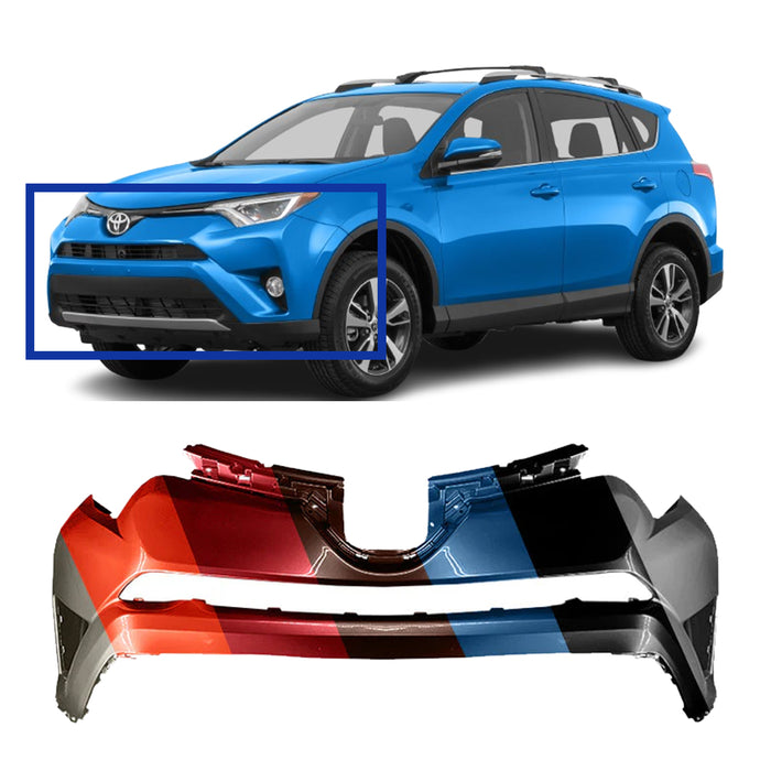 Toyota RAV4 Front Upper Bumper Without Sensor Holes - TO1014105