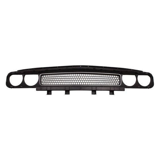 2008-2014 Dodge Challenger Grille Matte Black With Silver Trim - CH1200338-Partify-Painted-Replacement-Body-Parts