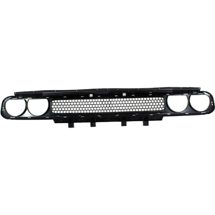 2008-2014 Dodge Challenger Grille Matte Black With Silver Trim - CH1200338-Partify-Painted-Replacement-Body-Parts