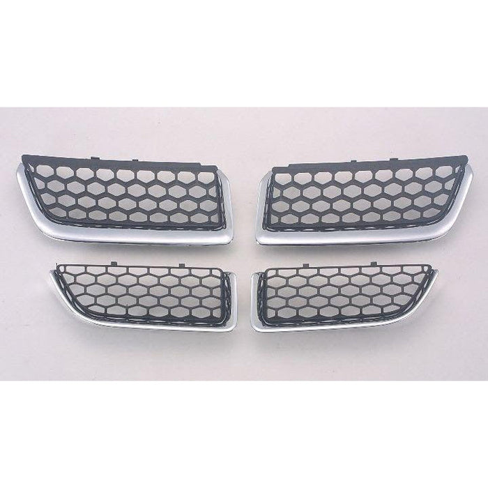Parrilla negra mate con moldura cromada para Dodge Stratus Sedán, certificada por CAPA, diseño de 4 piezas - CH1200297C