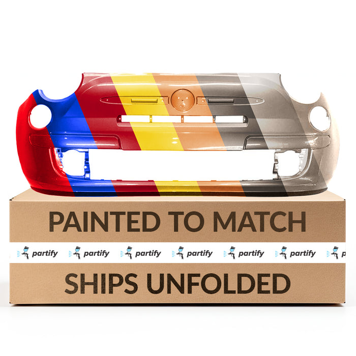 Fiat 500 Pop Non Sport Or X OEM Front Bumper Without Holes For Chrome Moulding - 1RZ45TZZAC