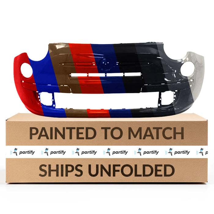 Fiat 500 Lounge Non Sport Or X Front Bumper With Holes For Chrome Moulding - FI1000103