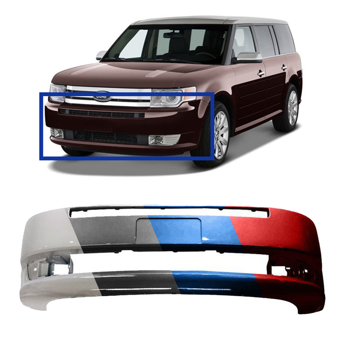 Ford Flex CAPA Certified Front Bumper Without Sensor Holes - FO1000640C