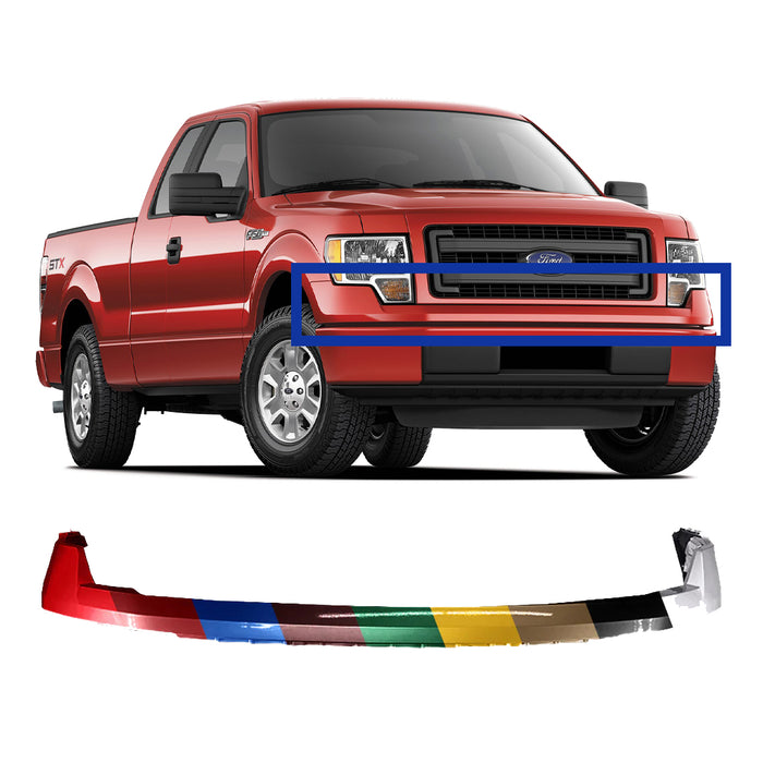 Ford F-150 CAPA Certified Front Upper Bumper With Wheel Opening Molding - FO1000644C