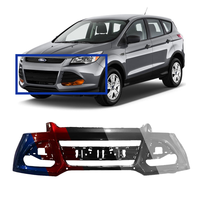 Ford Escape Front Bumper With Sensor Holes - FO1000674