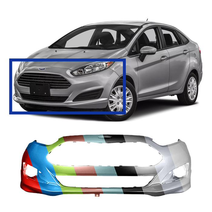 Ford Fiesta Non ST Model Front Bumper Without Chrome Trim - FO1000692