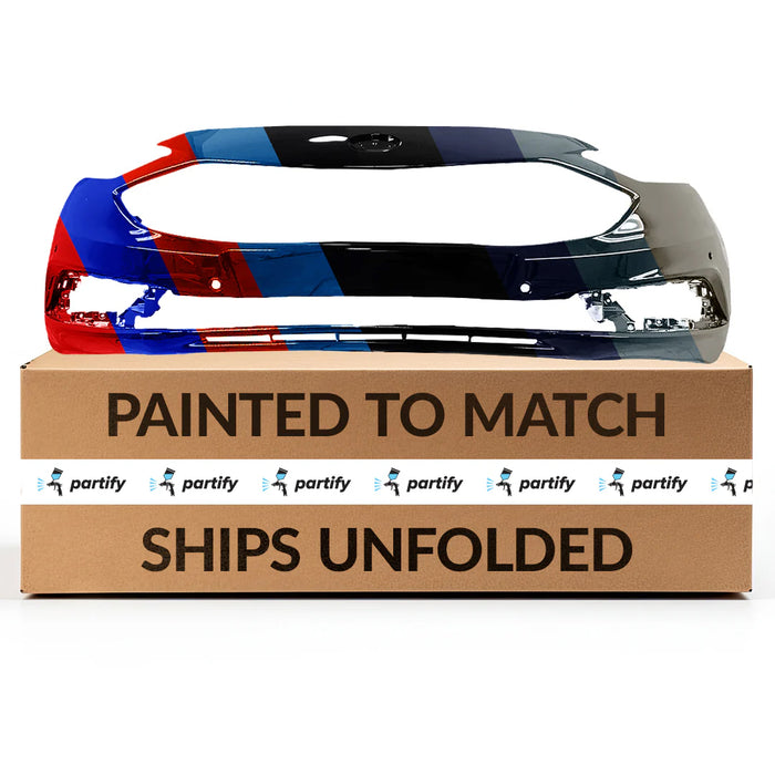 Parachoques delantero para Ford Fusion no deportivo con certificación CAPA y orificios para sensores - FO1000719C