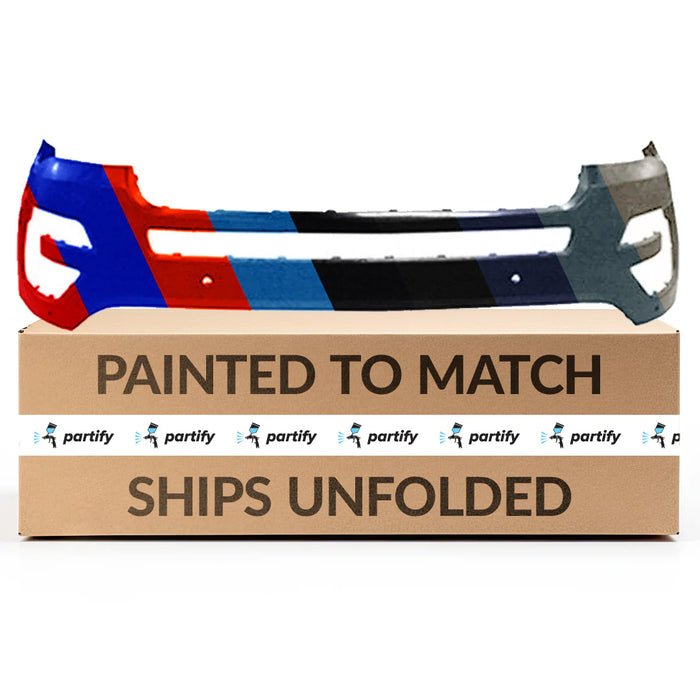 Parachoques delantero certificado CAPA para Ford Explorer con orificio para cámara, 4 orificios para sensores y sin orificio para gancho de remolque - FO1000725C