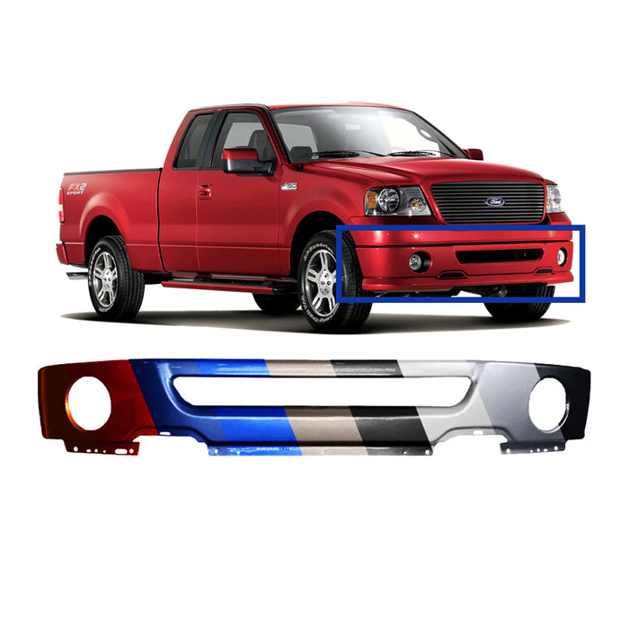 Ford F-150 CAPA Certified Front Bumper With Fog Light Holes - FO1002401C