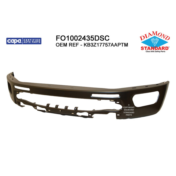 Ford Ranger Front Bumper Face Bar W/O Park Distance Sensors - FO1002435