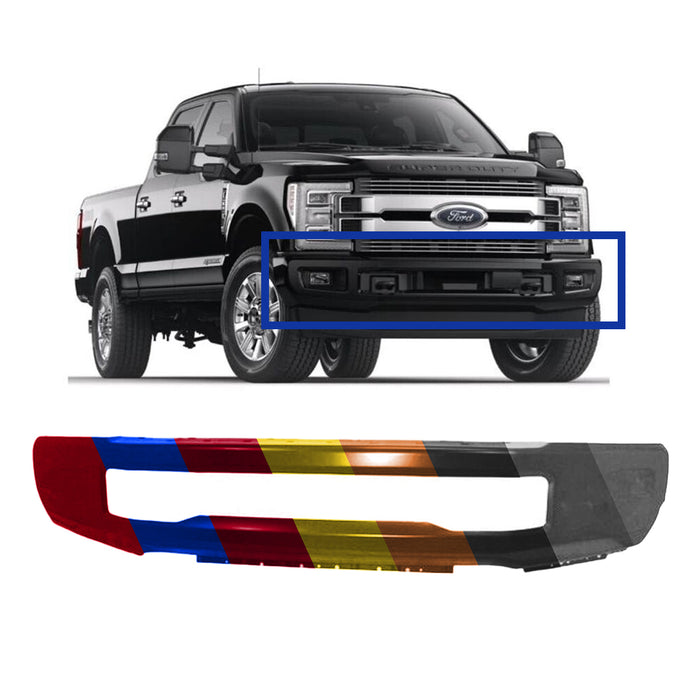 Ford F450/F550 CAPA Certified Front Bumper Without Fog Light Holes - FO1002443C