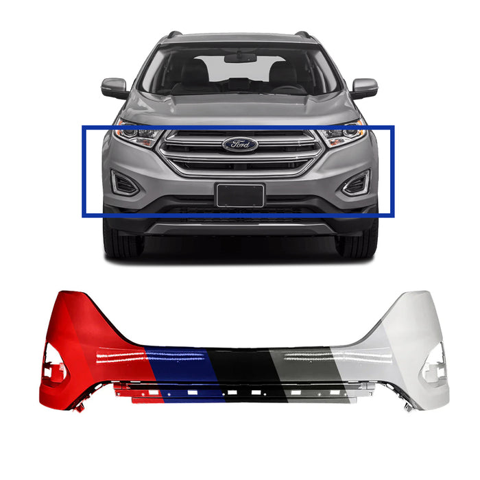 Ford Edge CAPA Certified Front Bumper Without Sensor Holes & Without Tow Hook Hole - FO1014114C