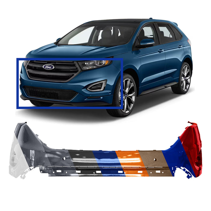 Ford Edge CAPA Certified Front Bumper With Sensor Holes & Without Tow Hook Hole - FO1014115C