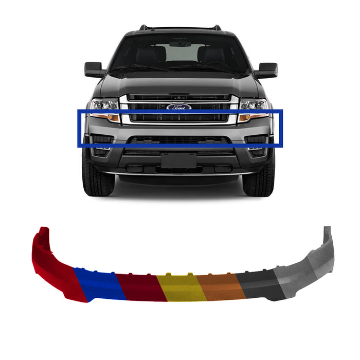 Ford Expedition CAPA Certified Front Upper Bumper Without Sensor Holes - FO1014119C