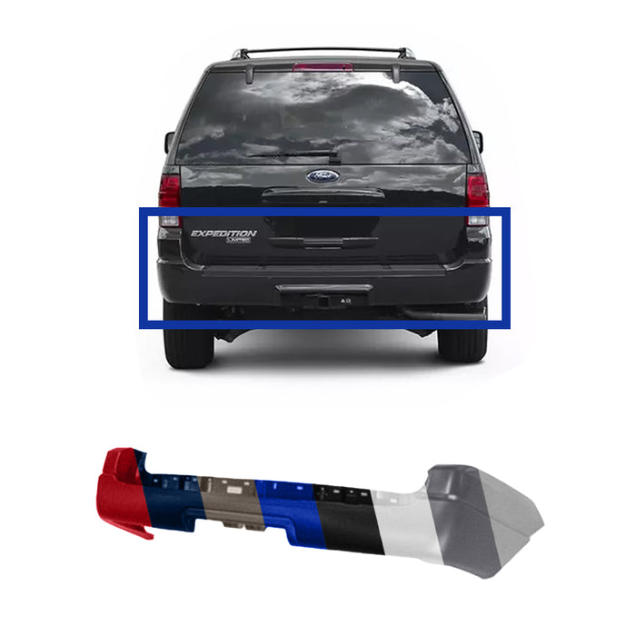 Ford Expedition NBX/XLT/XLS Rear Bumper Without Sensor Holes - FO1100373