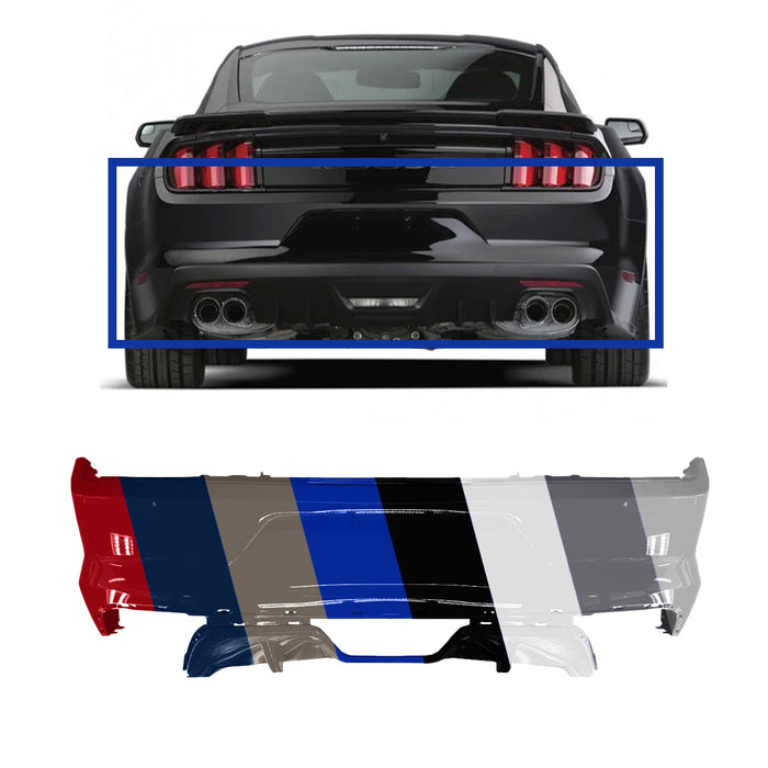 Ford Mustang 5.0L Engine CAPA Certified Rear Bumper Without Sensor Holes - FO1100710C