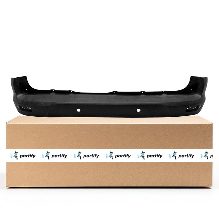 Ford Transit Connect CAPA Certified Rear Bumper W/Rear Object Sensors W/Pre-Drilled Sensor Holes Textured - FO1100722C