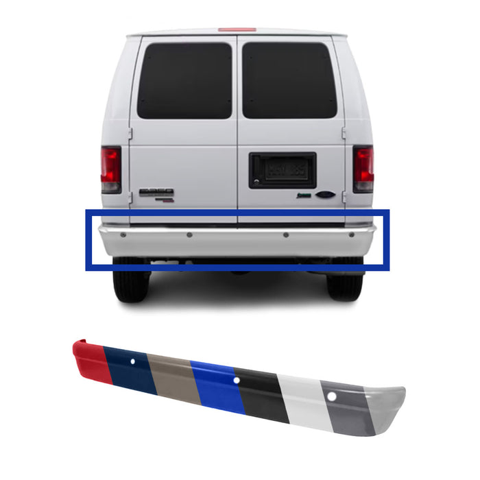 Ford Econoline Rear Bumper With Sensor Holes - FO1102364