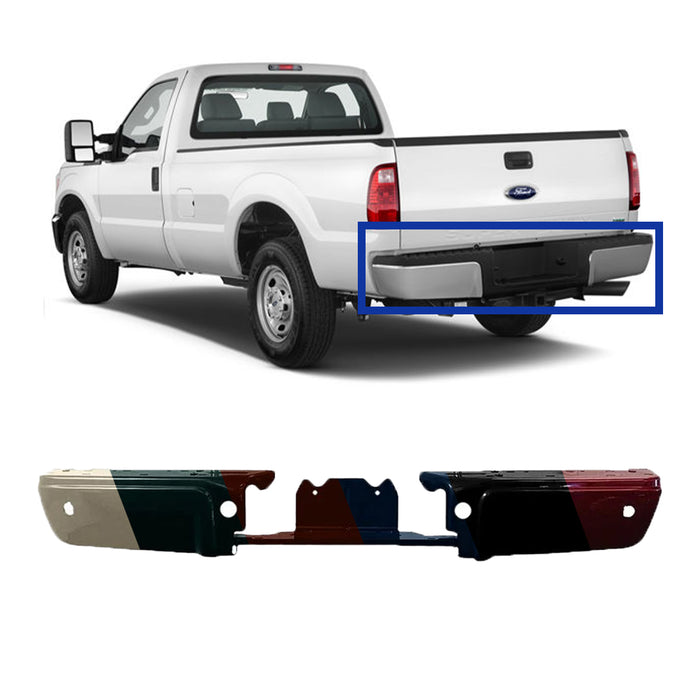 Ford F250/F350/F450/F550 CAPA Certified Rear Bumper With Sensor Holes - FO1102370C