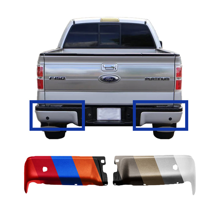 Ford F-150 Rear Bumper Ends With Sensor Holes - FO1102373