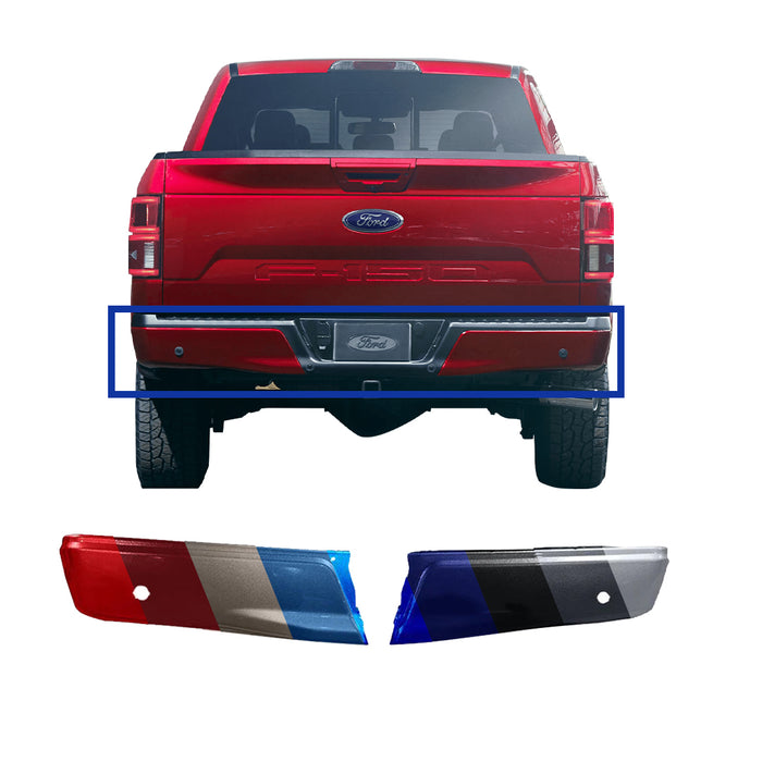 Ford F-150 Rear Bumper Ends With Sensor Holes - FO1102383