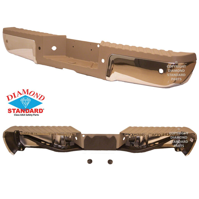 Ford F-250 Super Duty/F-350 Super Duty Rear Bumper Assembly W/Pueblo Gold Pad W/Rear Object Sensors W/L/Lamps Chrome - FO1103154