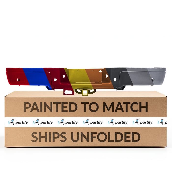 Parachoques trasero certificado CAPA para Ford F-150, sin orificios para sensores y con enganche de remolque incluido - FO1103163C