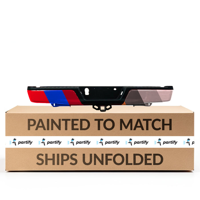 Parachoques trasero certificado CAPA para Ford F-150, sin orificios para sensores y con enganche de remolque incluido - FO1103186C