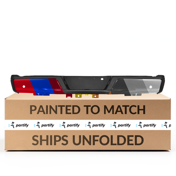 Ford F-150 Rear Bumper Assembly With Sensor Holes & Without Tow Hitch Included - FO1103194