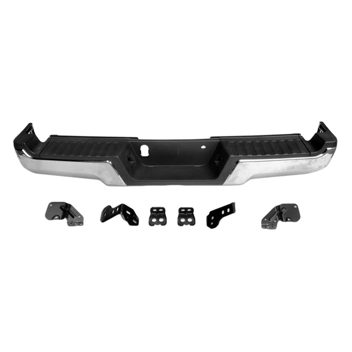 Ford F-250 Super Duty/F-350 Super Duty Rear Bumper Assembly W/O Parking Aid Sensors Chrome - FO1103197