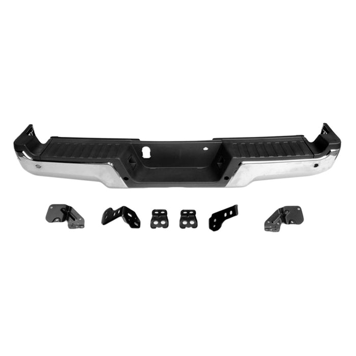 Ford F-250 Super Duty/F-350 Super Duty Rear Bumper Assembly W/Parking Aid Sensors Chrome - FO1103198