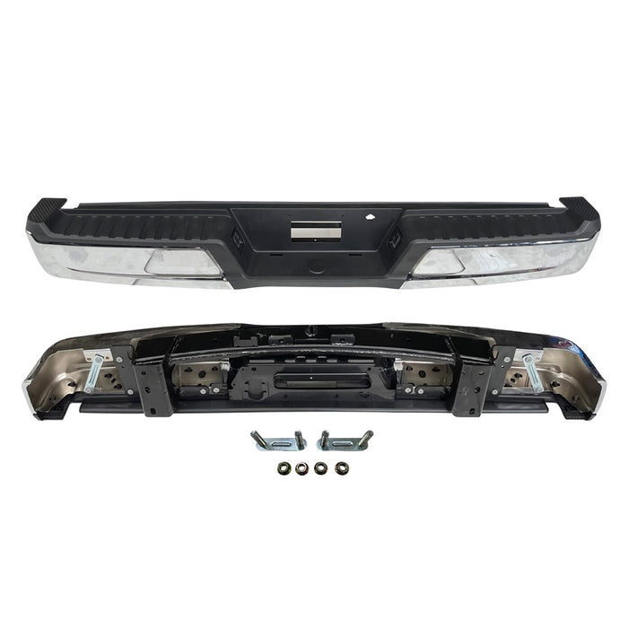 Ford F-150 Rear Bumper Assembly W/O Towing Pkg W/O Parking Aid W/Lamps Chrome - FO1103241