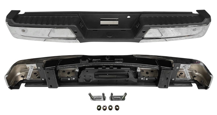 F150 Rear 2021-2024 Ford F-150 Rear Bumper Assembly W/O Towing Pkg W/Parking Aid ...