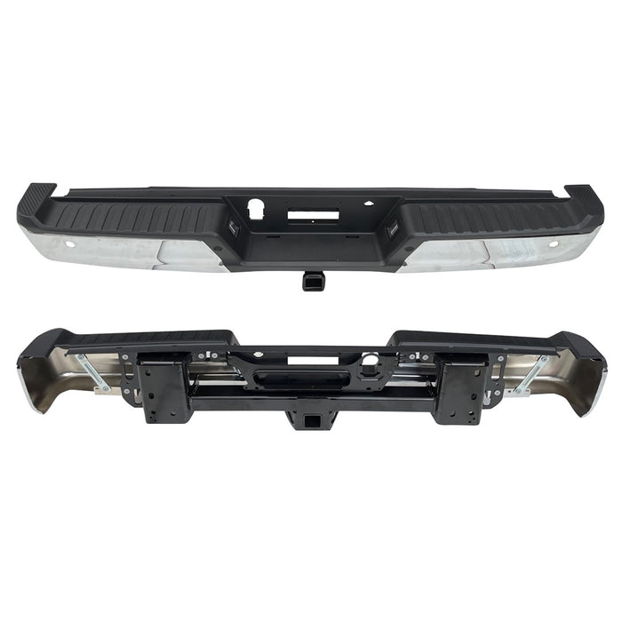 Ford F-150 Rear Bumper Assembly W/Max Towing W/Parking Aid W/O Active Park W/Lamps Chrome - FO1103254