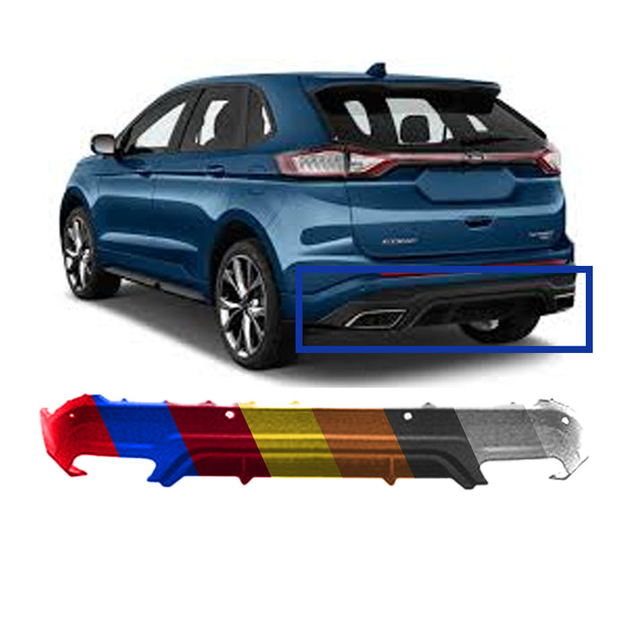 Ford Edge Sport CAPA Certified Rear Lower Bumper Without Sensor Holes & Without Tow Hook Hole - FO1115116C