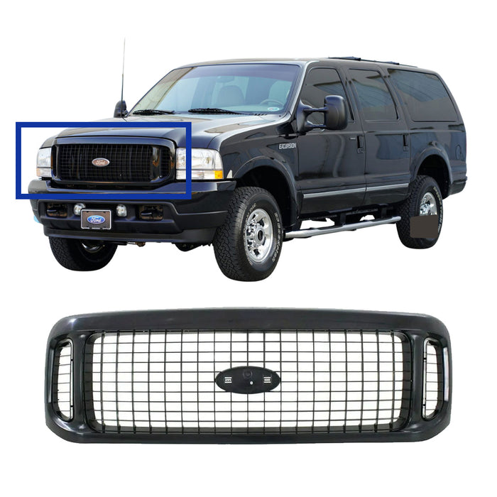 Ford Excursion CAPA Certified Grille Black Assembly - FO1200449C