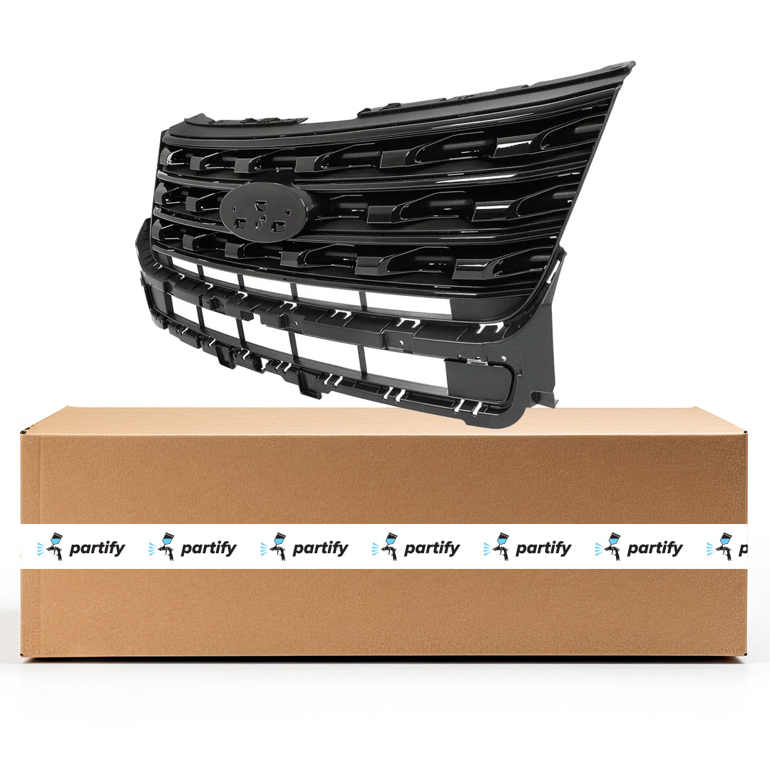 2016-2017 Ford Explorer Grille Dark Gray With Chrome Base/Limited