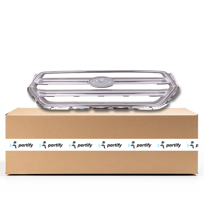 Ford Escape OEM Grille Painted Silver With Chrome Surround For Models Without Sport - GJ5Z8200C