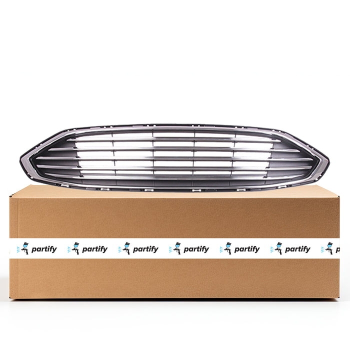 Ford Fusion Grille Black With 5 Chrome Bars With Chrome Frame Without Sport - FO1200598