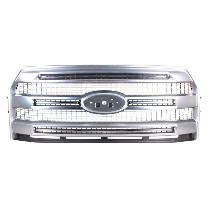 Parrilla cromada de lujo para Ford F-150 sin cámara frontal, cabina extendida - FO1200611