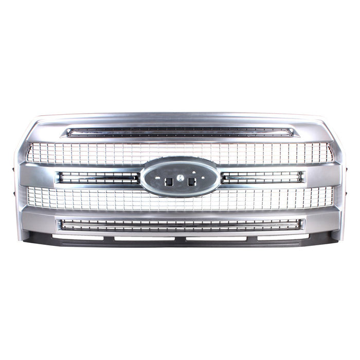 Ford F-150 CAPA Certified Grille W/O Front View Camera Luxurious Chrome Assembly Crew Cab Pickup/Extended Cab Pickup - FO1200611C