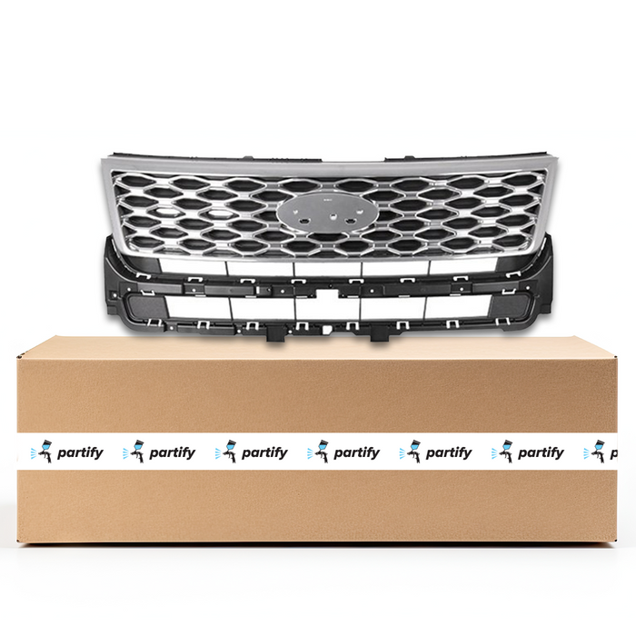 Ford Explorer CAPA Certified Grille Satin Chrome For Models With Platinum - FO1200617C