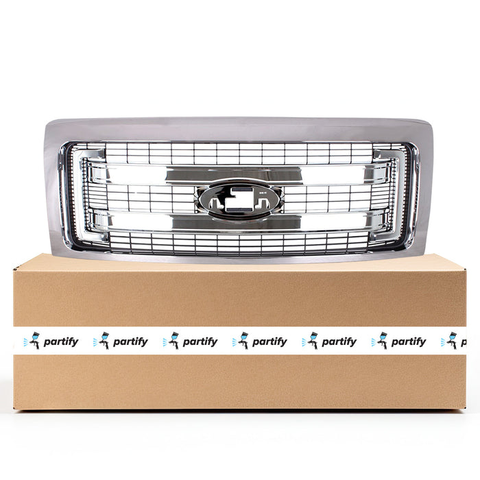 Ford F-150 CAPA Certified Grille Xlt W/O Chrome Pkg W/O Custom Pkg Assembly - FO1200629C