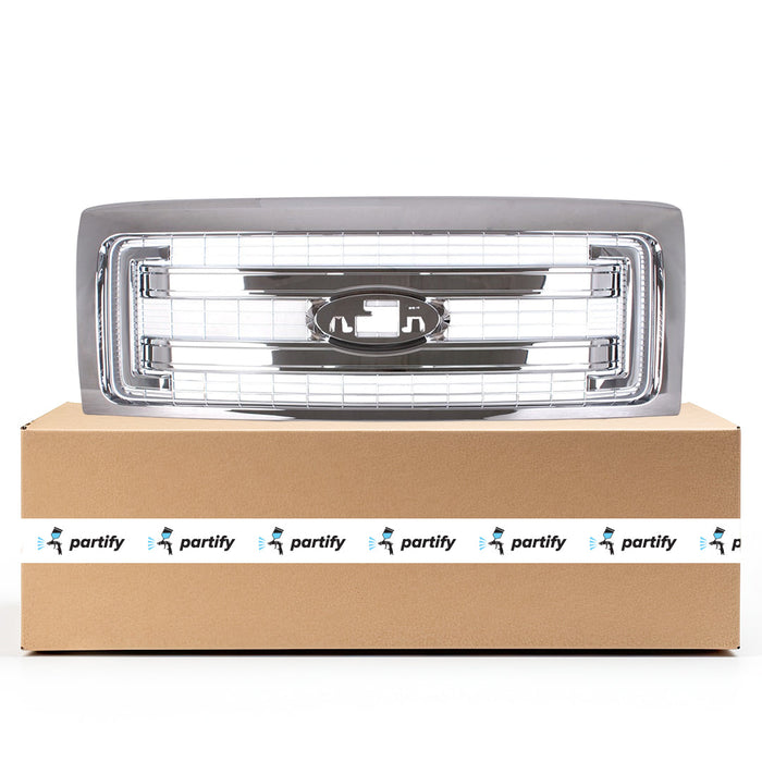 Ford F-150 XLT CAPA Certified Grille W/Chrome Pkg Assembly - FO1200630C