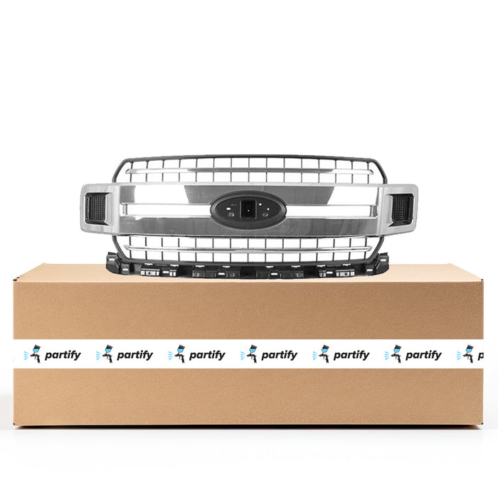 Ford F-150 XLT CAPA Certified Grille W/O Chrome Pkg W/O Sport Pkg Assembly - FO1200651C