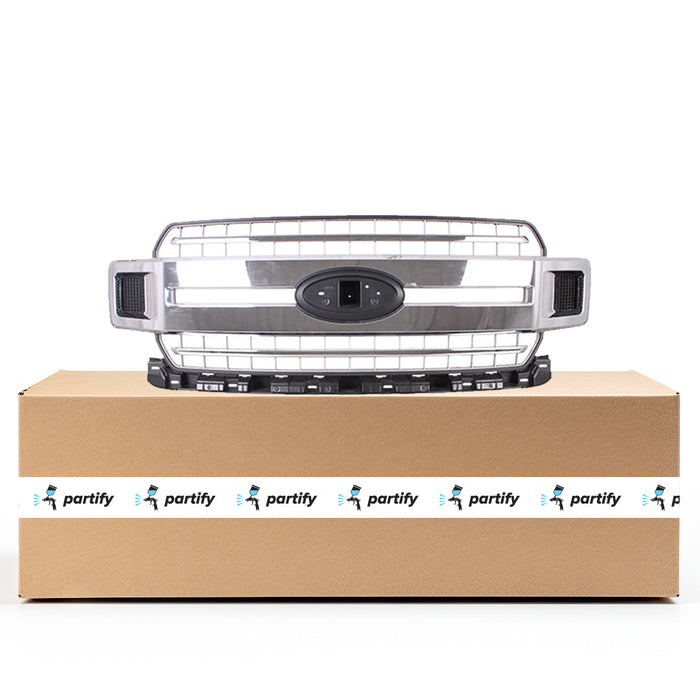Ford F-150 XLT CAPA Certified Grille W/Chrome Pkg Assembly - FO1200652C