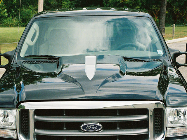 Ford Excursion/F-250 Super Duty/F-350 Super Duty CAPA Certified Hood Eagle Style Cowl Induction CAPA Certified Hood - FO1230261C
