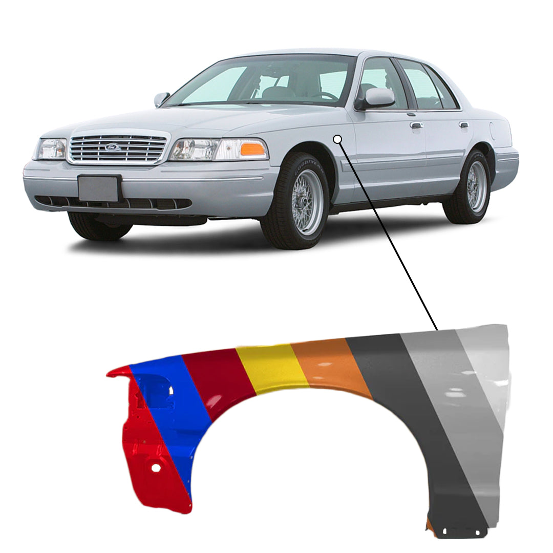 1992-2002 Ford Crown Victoria Driver Side Fender - FO1240188 — Partify