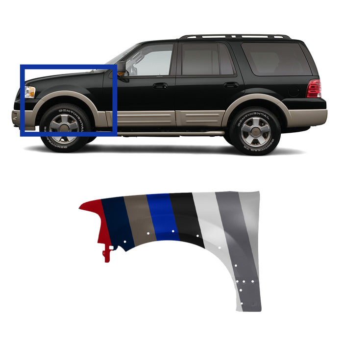 Ford Expedition Driver Side Fender With Molding Holes - FO1240230